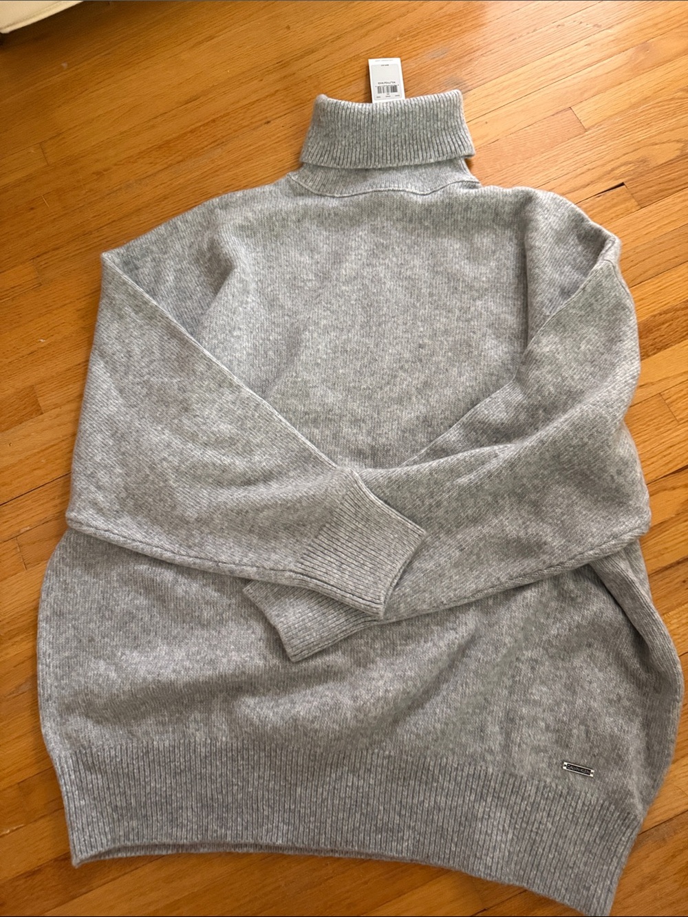 Calvin Klein Heather Gray Turtleneck Sweater
